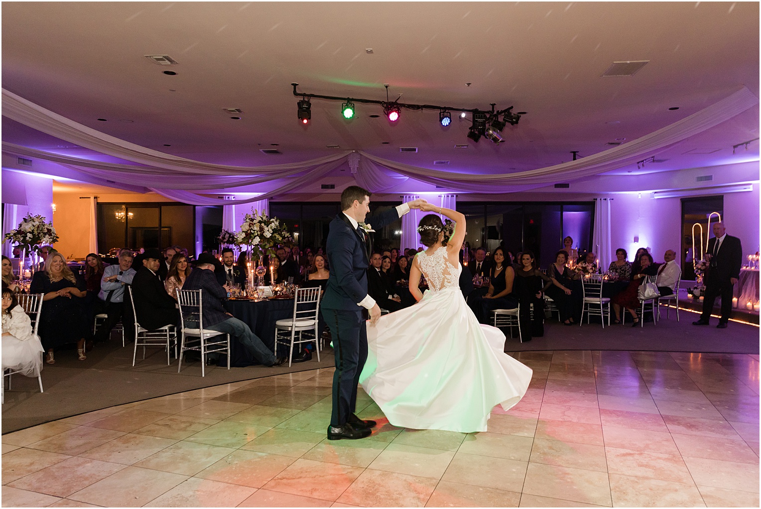 Saguaro Buttes Wedding Tucson, Arizona Farnaz & Brian bride and groom first dance