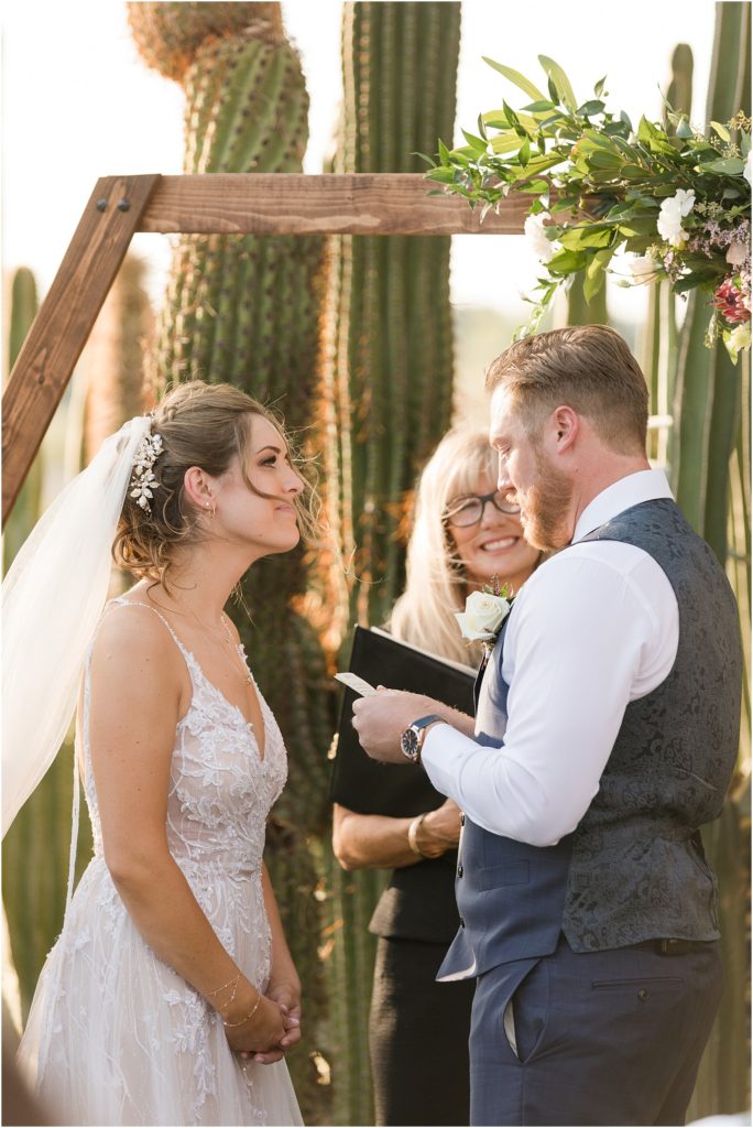 Hacienda Del Sol Wedding Tucson, Arizona desert inspired outdoor wedding decor and outdoor ceremony