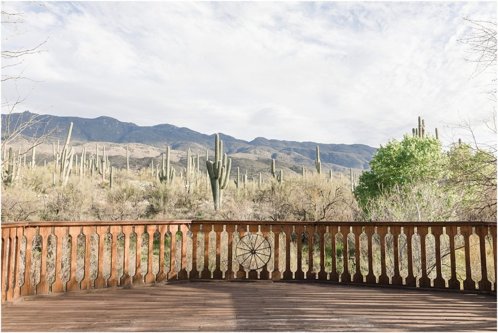 Tanque Verde Ranch Wedding Tucson, AZ Sloan + Garrett outdoor ceremony with mountain and desert view