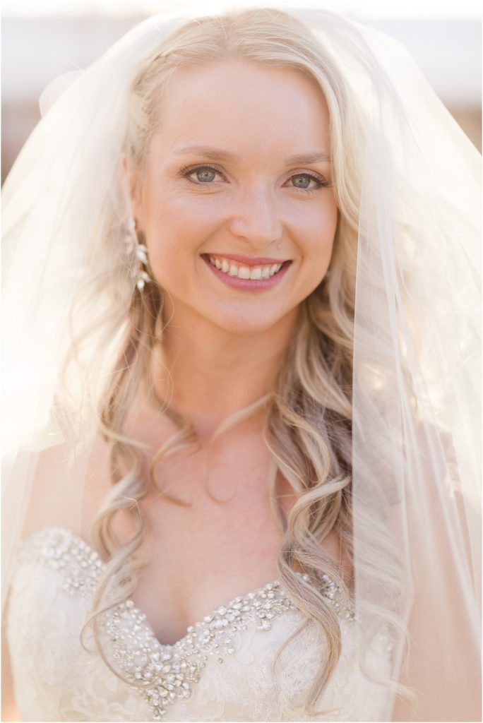Tanque Verde Ranch Wedding Tucson, AZ Sloan + Garrett sunset bridal portrait with romantic and fluffy veil