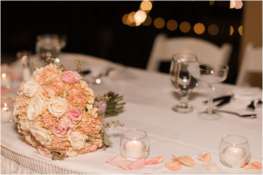 Tanque Verde Ranch Wedding Tucson, AZ Sloan + Garrett outdoor wedding reception with blush table decor