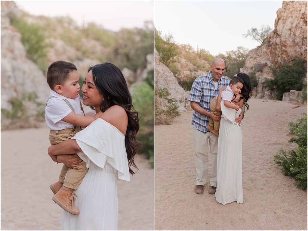 Family Photos at Honeybee Canyon Tucson, AZ Melissa + Matt family photo session taken by Oro valley family photographer