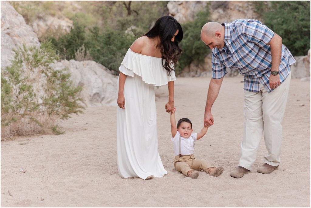 Family Photos at Honeybee Canyon Tucson, AZ Melissa + Matt family photos taken by Oro valley family photographer