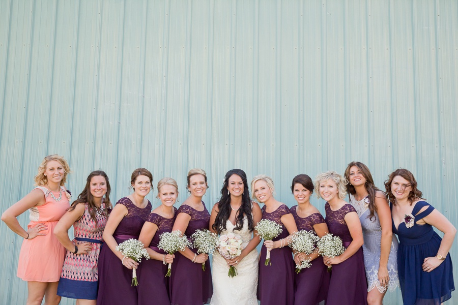 bridesmaids, plum bridesmaid dresses, purple dresses, wedding photography ND
