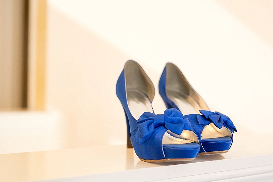 wedding shoes, something blue