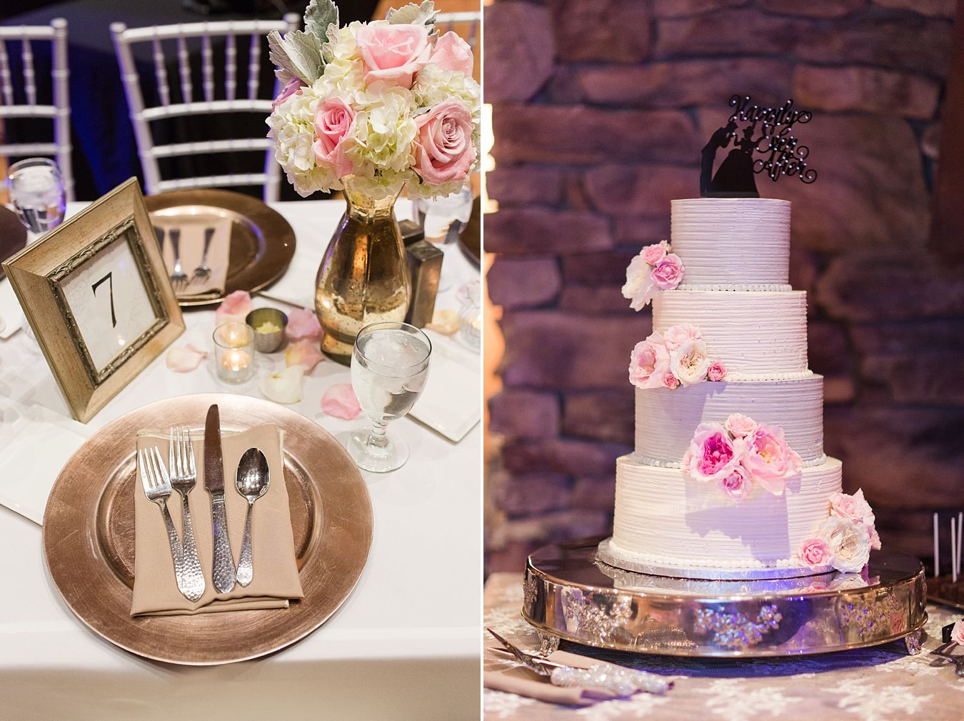 pink and taupe wedding colors