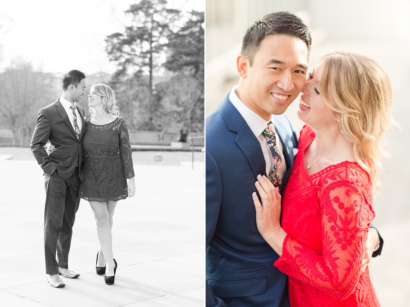 engagement photos at the nelson art museum