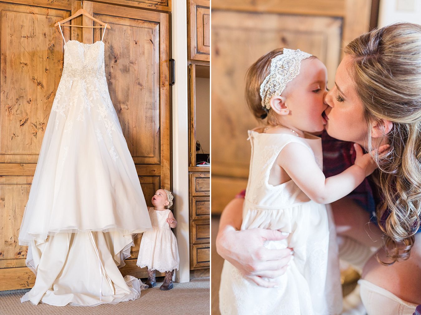 bride and daughters