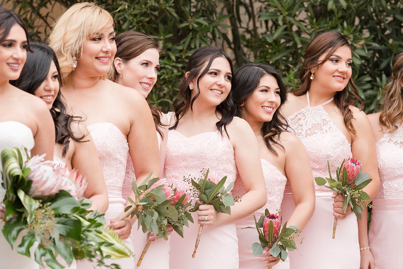 wedding party pictures, bridal party photos
