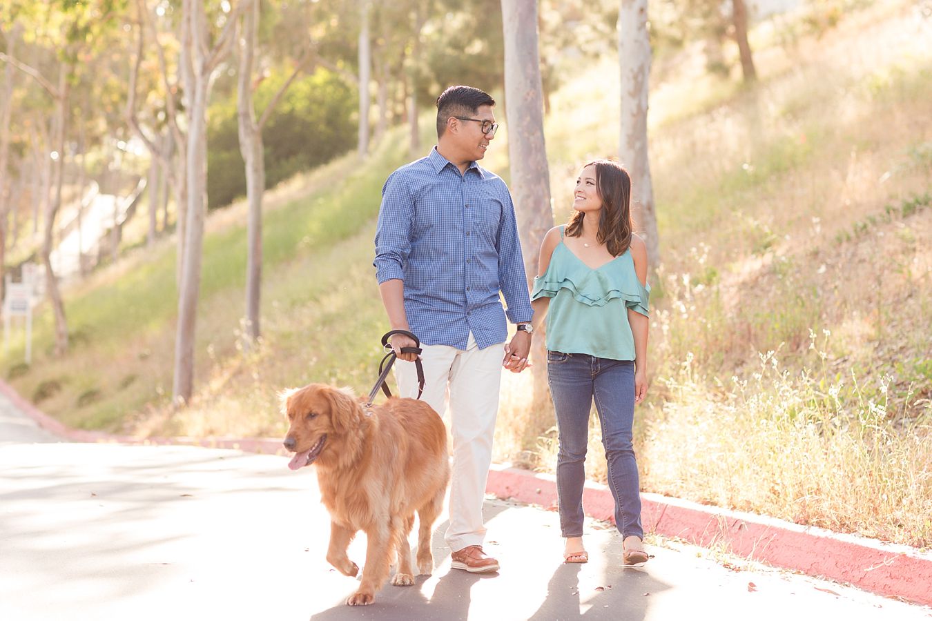cute engagement photos with dog