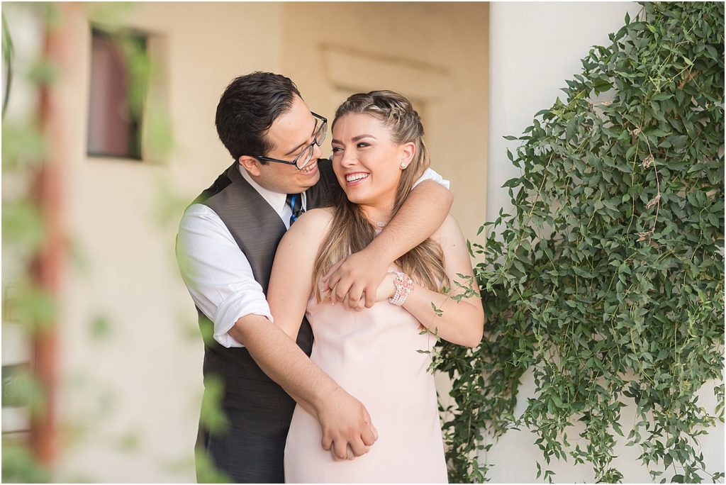 Tucson Engagement Session Tucson Photographer Eric and Kristina couple hugging