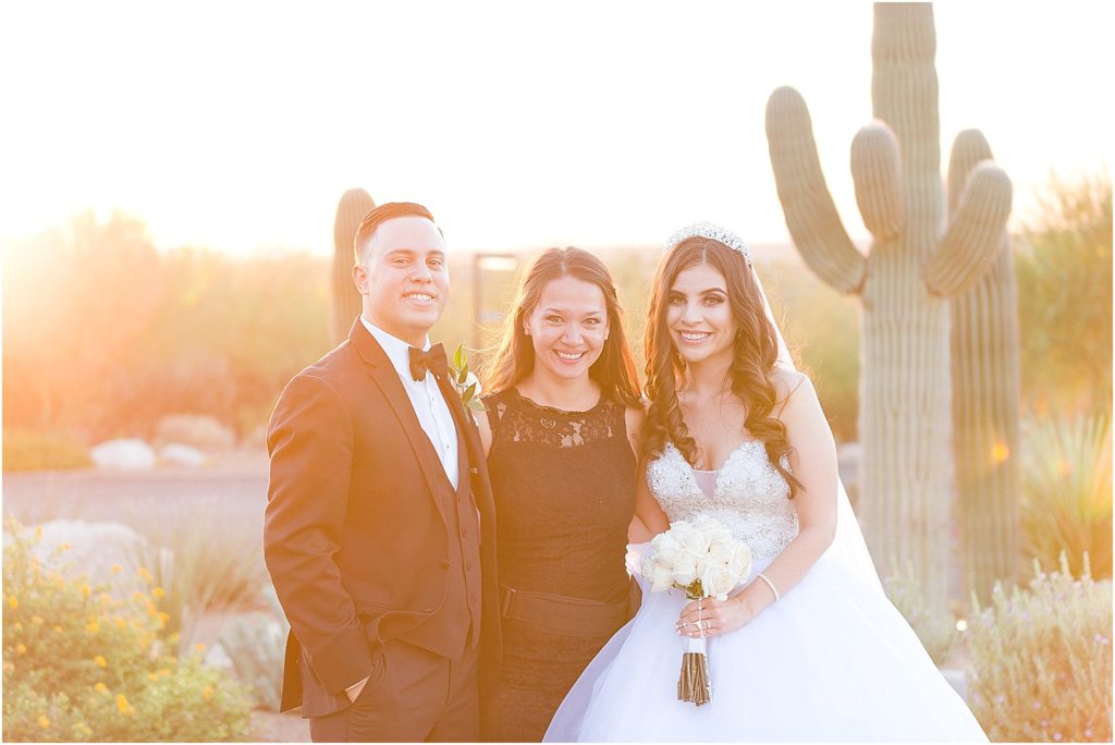 Hilton El Conquistador Wedding Tucson Photographer John and Brittany bride and groom with Tina