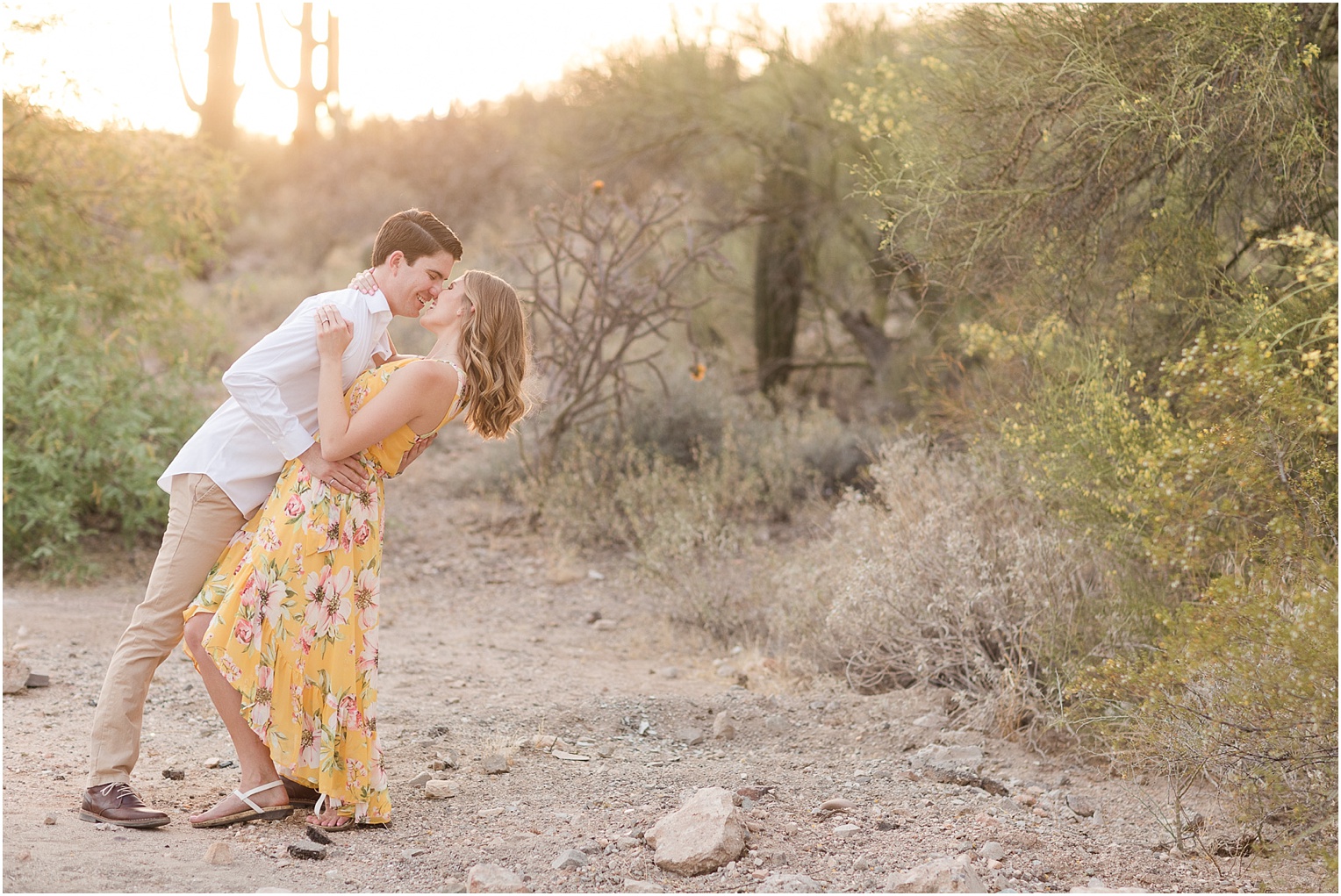 Engagement Pictures in Tucson Arizona Tucson Photographer Christa + Robby sunset engagement session