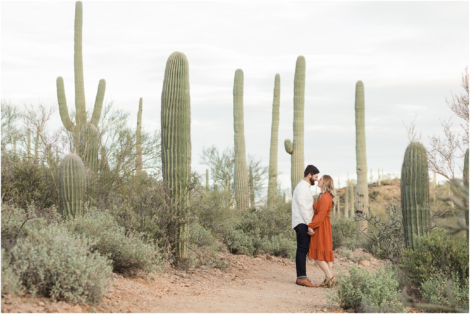 Engagement Photos in Tucson, Tucson AZ Katie + Michael Casual Desert Engagement Session
